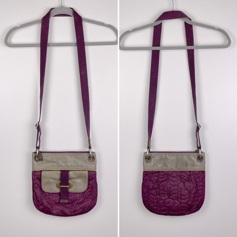 Fossil Plum Quilted‎ Crossbody Bag